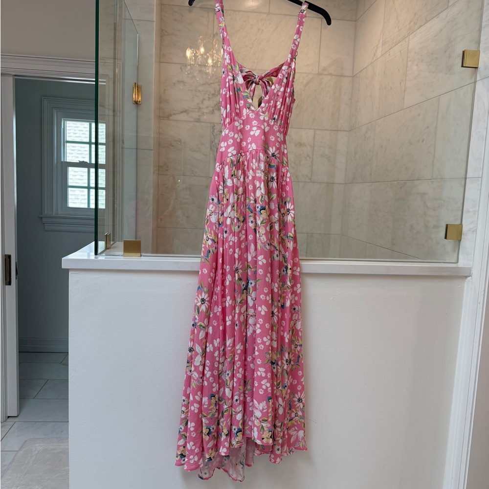 Floral Pink Maxi Dress